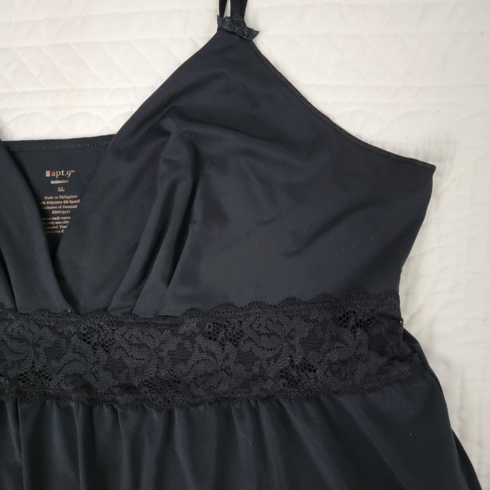 APT.9 Intimates Women's Black Undergarment Camisole / Top Slip Size XLARGE - Picture 7 of 11